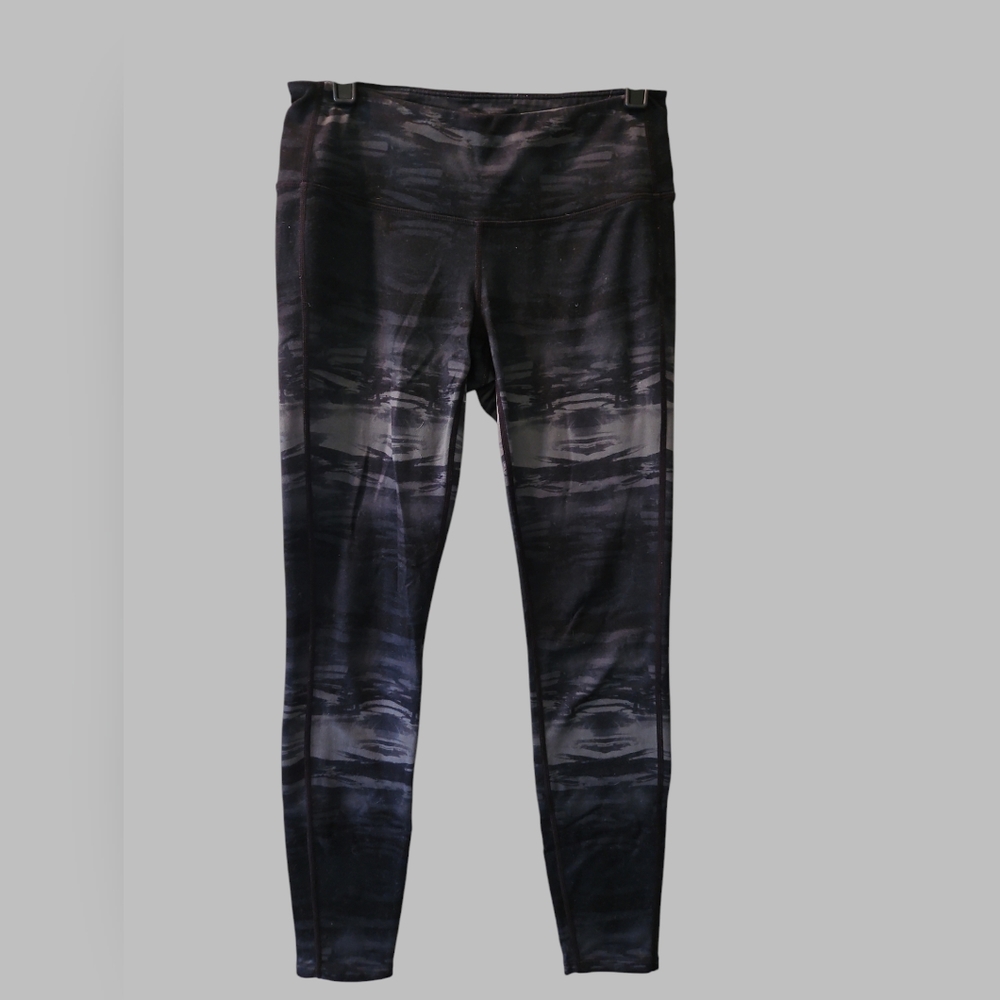 Athleta Chaturanga Black and Gray Leggings